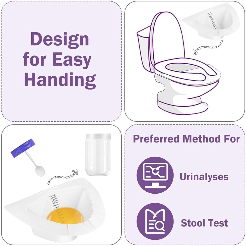 10Pcs Urine Hats for Toilets Urine Collection Hats Toilet Hats Urine Cups Pee Cup Urine Collector for Women,40Oz/1200Cc image number 4