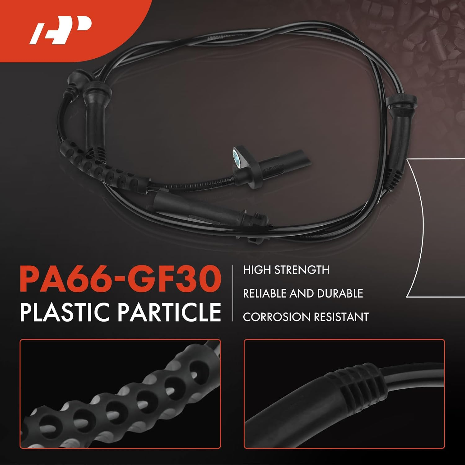 A-Premium ABS Wheel Speed Sensor Compatible with BMW Models - F25 X3 2011-2017, F26 X4 2015-2018, Sport Utility - Front Driver and Passenger Side, 2-PC Set, Replace# 34526869292, 34526788644 image number 1