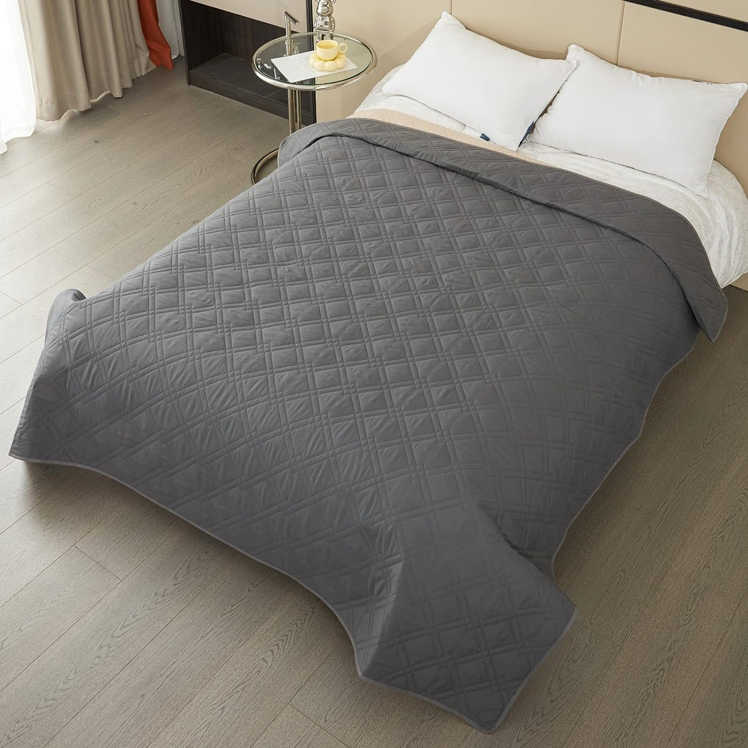 Waterproof Dog Bed Cover with Back Silicone Rubber Washable Pet Blanket Cover Anti-Slip Dog Couch Waterproof Protector Dog Bed Cover Couch Cover for Furniture Bed Couch Sofa 30&times;70In/52&times;82In