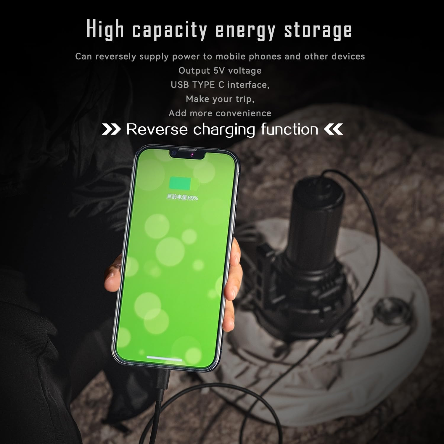 IMALENT MS32 Brightest LED Torch 200,000 Lumens, Tactical Flashlights High Lumens with Cree XHP 70.2 Leds OLED Display Type-C Rechargeable Flashlight for Outdoor, Caving, Emergency - Ms32 White Light （200000Lumens） image number 6