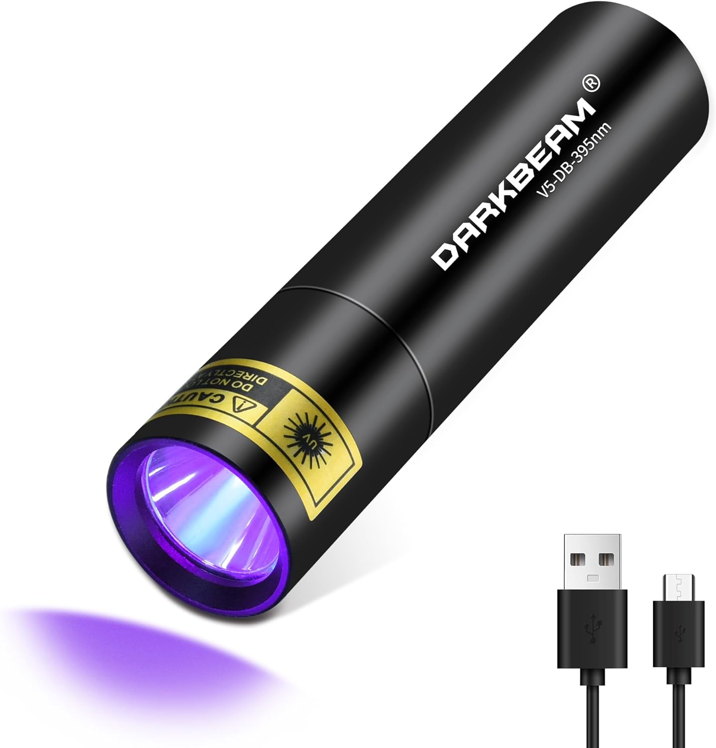 DARKBEAM UV Torch 395 Nm Light Rechargeable Woodsche Lamp Black Light Lamp USB Small LED Black Light Torch Mini for UV Resin, Nails, Pet Urine Detectors image number 3
