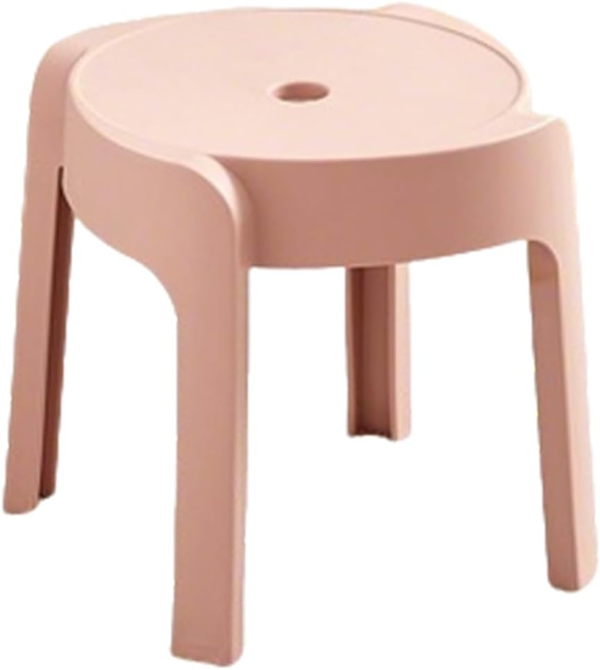 Small Stool under Desk Stable Comfortable Non Slip Ergonomic Kids Stool for Sitting Children Seat for Home Kitchens, Living Rooms, and Bathrooms (Pink) image number 3