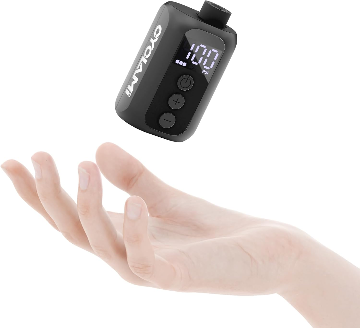 A5S Mini Tiny Bike Pump with Gauge, 100PSI Electric Bicycle Air Pump, Auto Stop, Presta and Schrader Valve Aluminium Portable Tire Inflator for All Bike, Motorcycle, Type-C Rechargeable image number 4