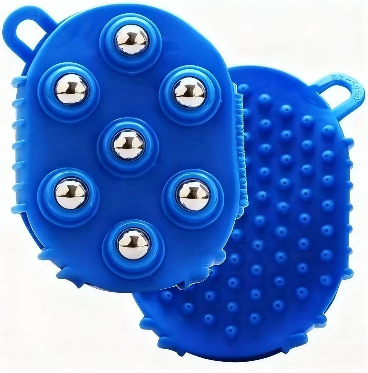 Lymphatic Drainage Gloves 1 Piece Handheld Massage Ball and Beauty Roller - Body Care Muscle Relief Tool (Blue) image number 2