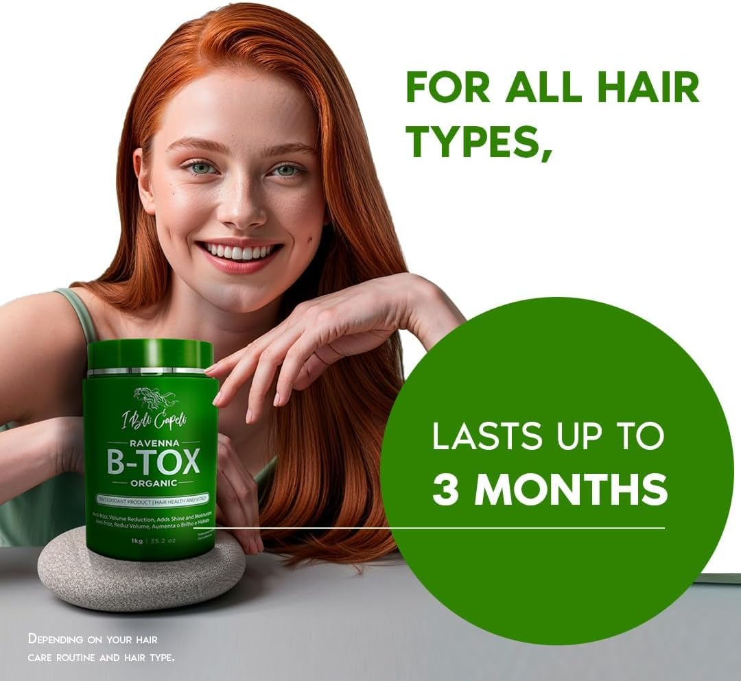 I Belli Capelli Ravenna B-Tox Organic Smoothing Mask and Repair Oil &ndash; Natural Hair Straightening and Daily Care Treatment for All Hair Types image number 3