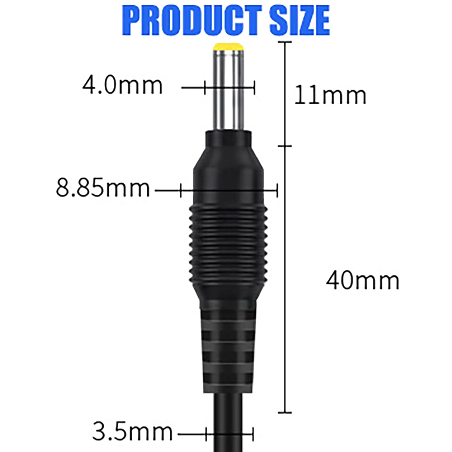 Tunghey 2Pack USB to DC Power Cord, USB 2.0 a Type Male to DC 4.0 X 1.7Mm DC Plug Connector Cable USB to 5V Power Charging Adapter (0.5M)