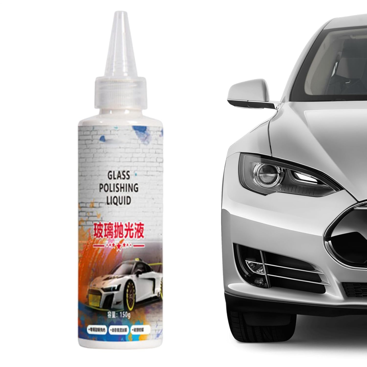 Car Glass Cleaner Agent | Car Window Scratch Remover | Multipurpose Automotive Paint Repairing Fluid for Sedan RV Trailer image number 4