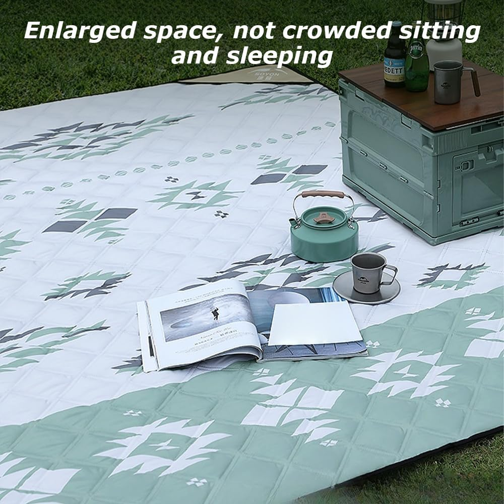 Picnic Mat,Leisure Sheet,Waterproof Foldable Mat,Picnic Blanket,Large Outdoor Blanket,For Grass, Beach,Waterproof Sandproof,Picnic Mat Washable Portable for Camping,Checkered Pattern image number 5