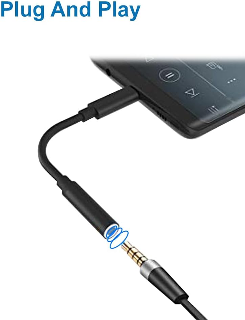 MMOBIEL USB C to 3.5Mm Audio Jack Headphone Adapter Compatible Samsung Galaxy S25(+)/S25 Ultra/S24(+)/S24 Ultra/S23(+)/S23 Ultra/S22(+)/S22 Ultra Xiaomi, Google Pixel 4XL, Oneplus 8 Etc. (Black) image number 3