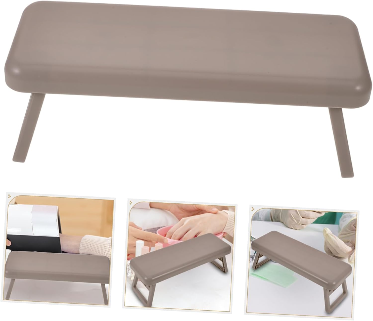 Minkissy Manicure Hand Pillow Nail Art Arm Rest Comfortable Wrist Support Brown image number 5