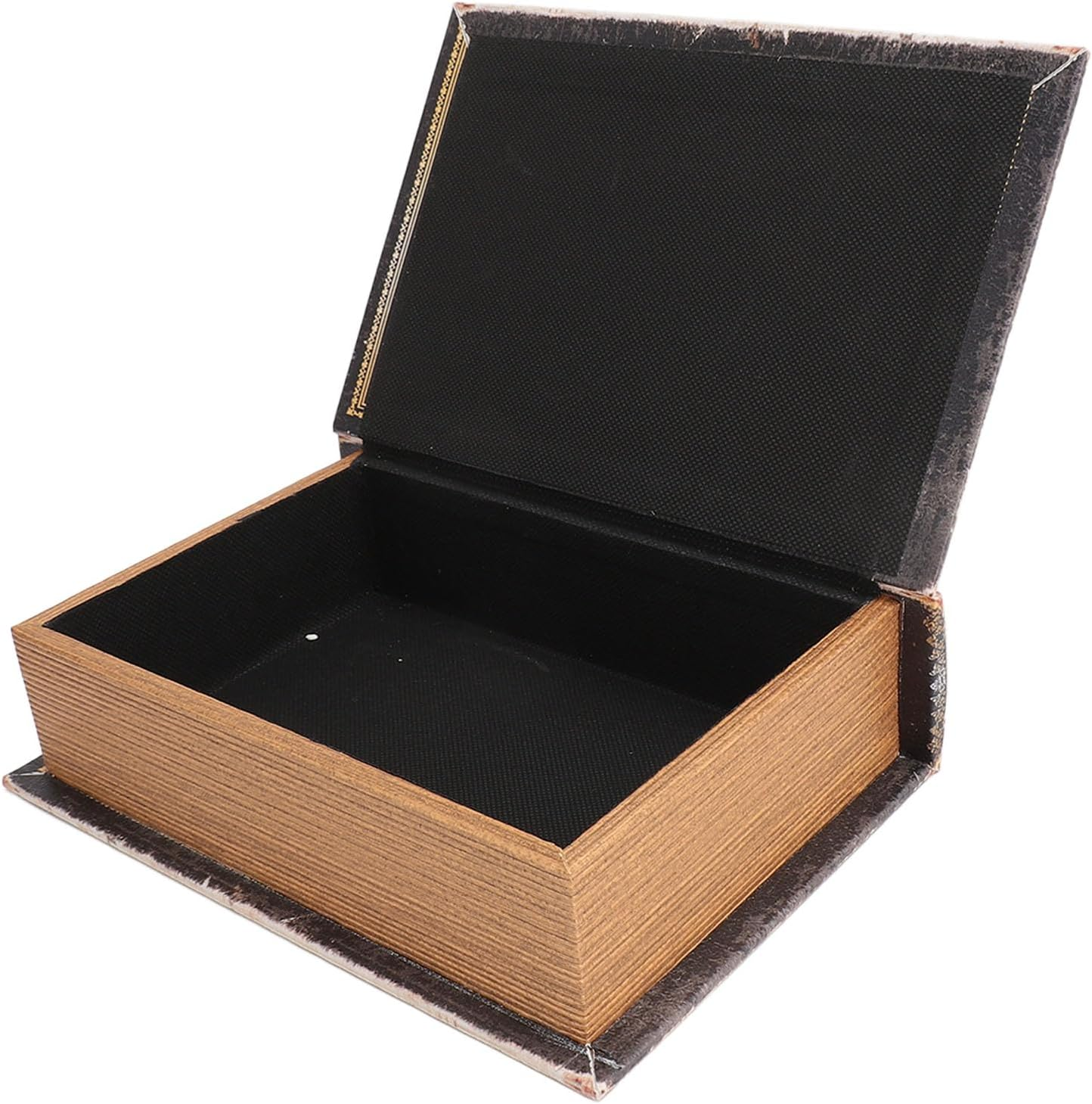 Generic Fake Book Box, Wooden Antique Book Decorations Vintage Book Storage Box Hollow Book Book Safe Book Shaped Trinket Keepsake Storage Boxes Memory Book Box for Women Man Home Decor image number 6