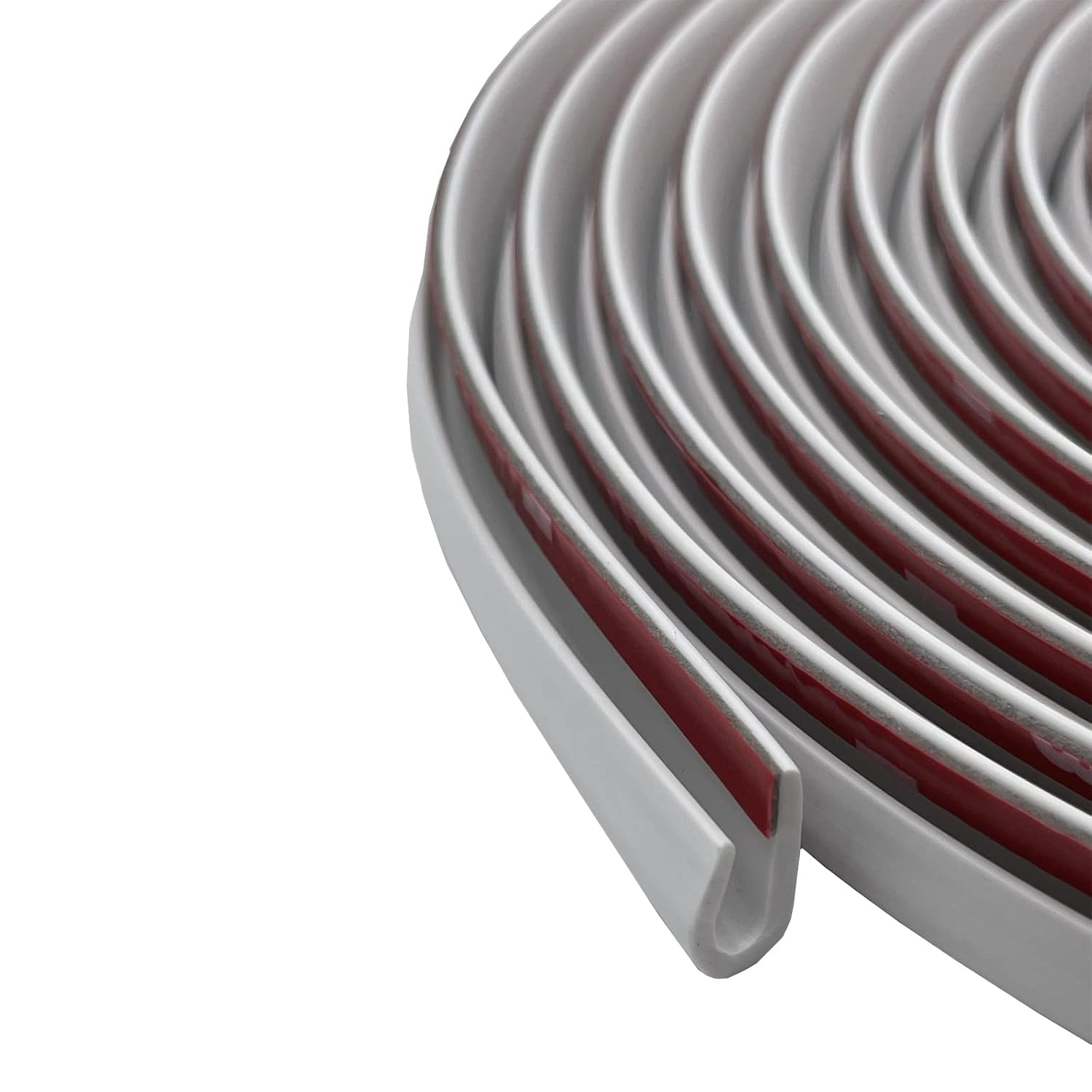 Rubber Edge Guard U Channel Trim Self Adhesive Metal Edge Protection Guard for Car Doors, Hatches, Lockers, Panels (20Ft, Black)