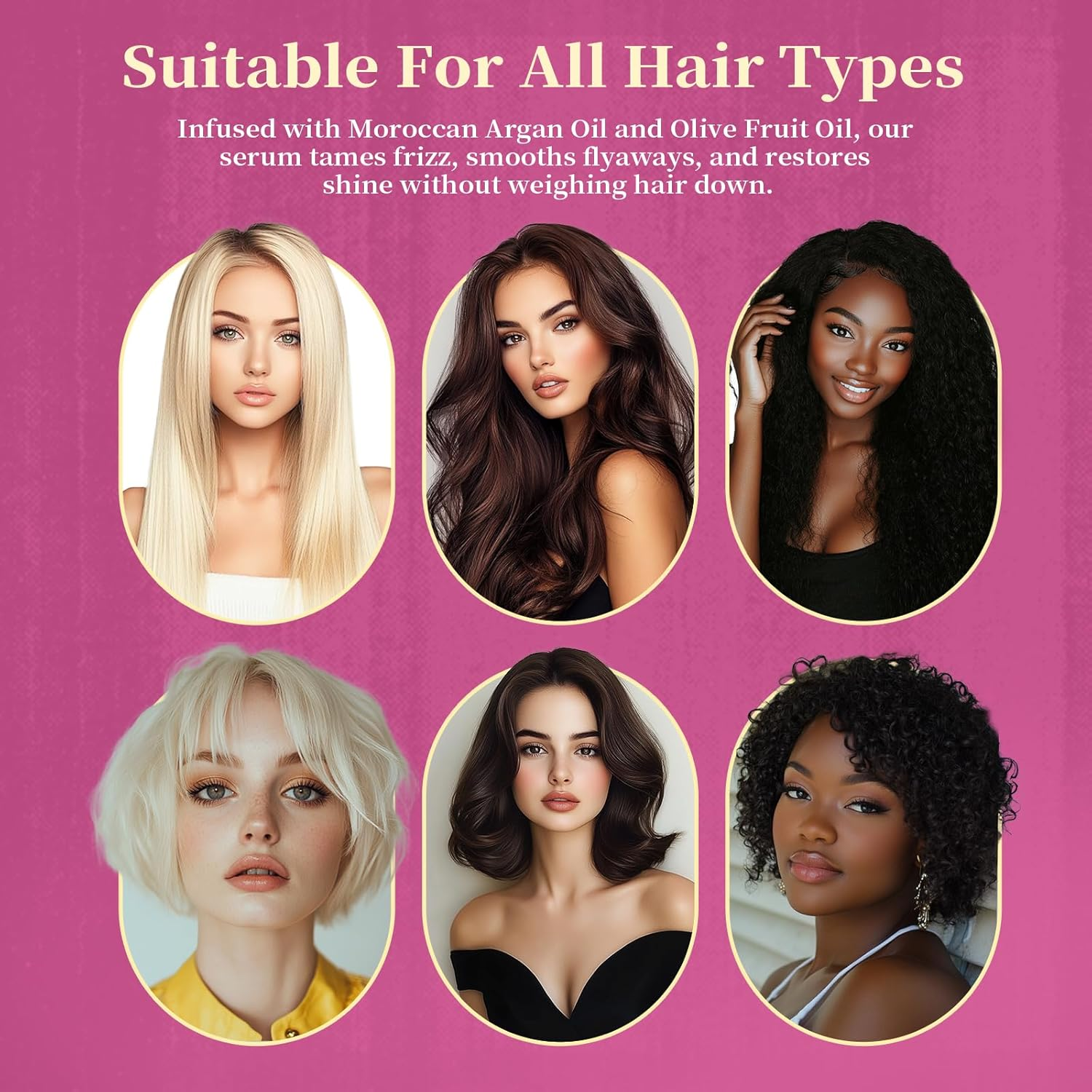 NP NATURES PHILOSOPHY Moroccan Argan Oil - Hair Serum Organic, Anti-Frizz, Repairs Damaged Hair, Adds Shine for All Hair Types Aussie Allergy-Free Moroccan Oil Hair Products 1.69 Fl Oz image number 3