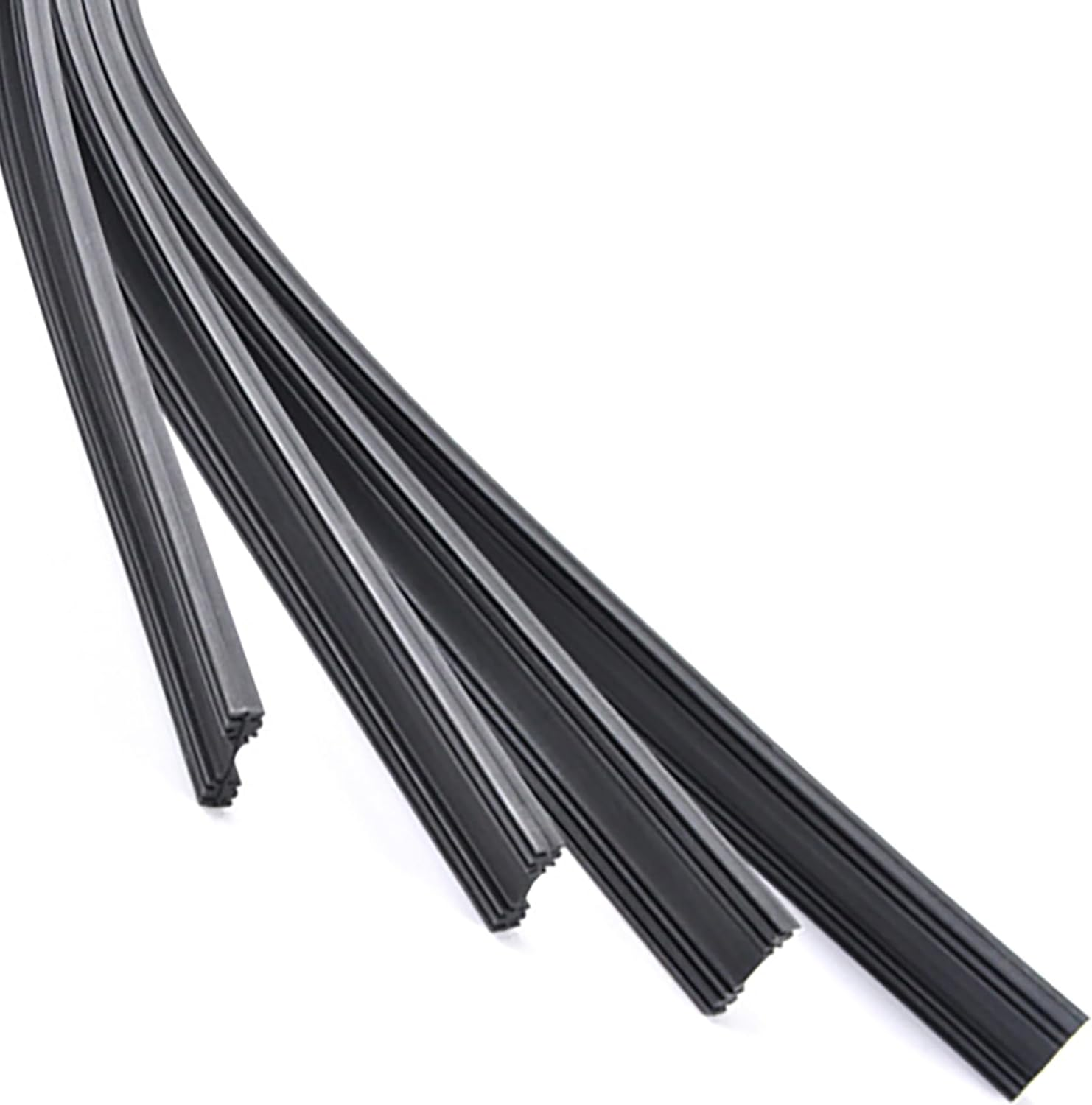 Tunghey 4Pack 28 Inch Natural Rubber Adjustable Size of Universal Replacement Frameless Windshield Wiper Blade Refills image number 6