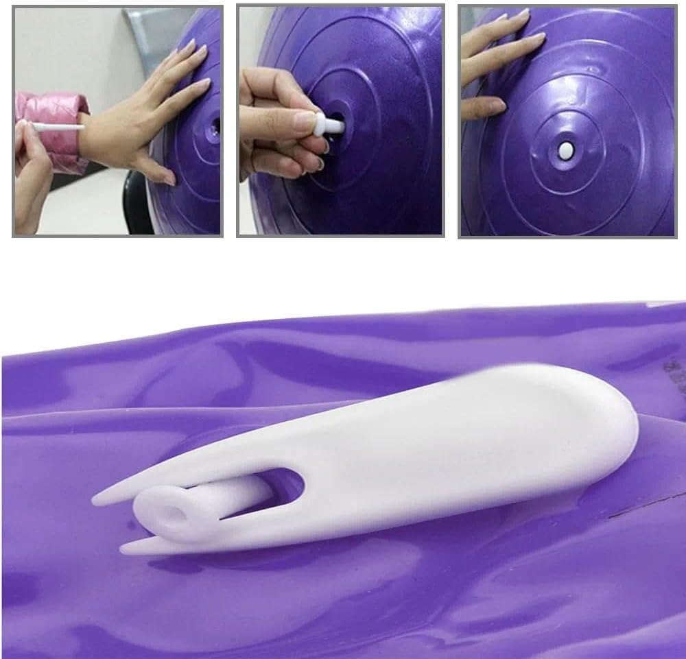 6 Pcs Yoga Ball Plug Replacement Kit Compatible with Exercise Ball, Fitness Ball, Balance Ball &ndash; Plastic Air Stopper Set with 1 Remover, Durable Gym Accessory by Unron image number 6