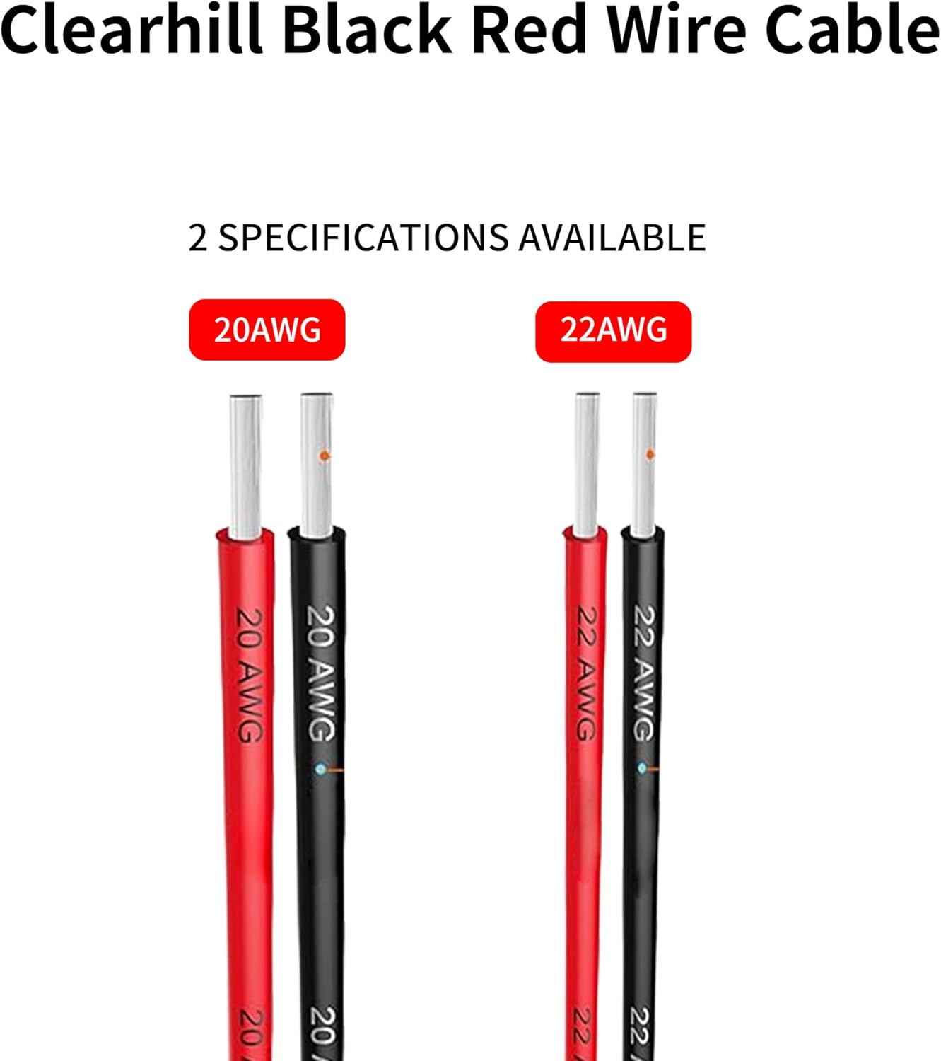Clearhill 10M/32.8FT 22AWG Electrical Wire,2 Pin Black Red Wire Cable,Extension Wire Cable,For 12V/24V DC Cable for Led Strips Single Colour image number 5