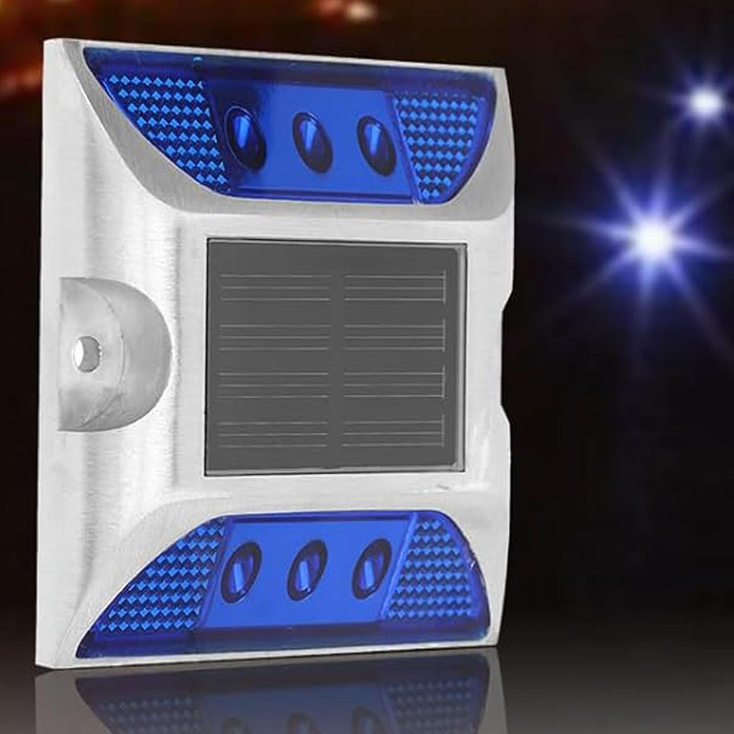 LED Solar Power Ground Marker Lights, Driveway Outdoor LED Lights,Waterproof Outdoor Driveway Road Highway Spike Lamp, for Pathway Sidewalk Boat Deck Stair