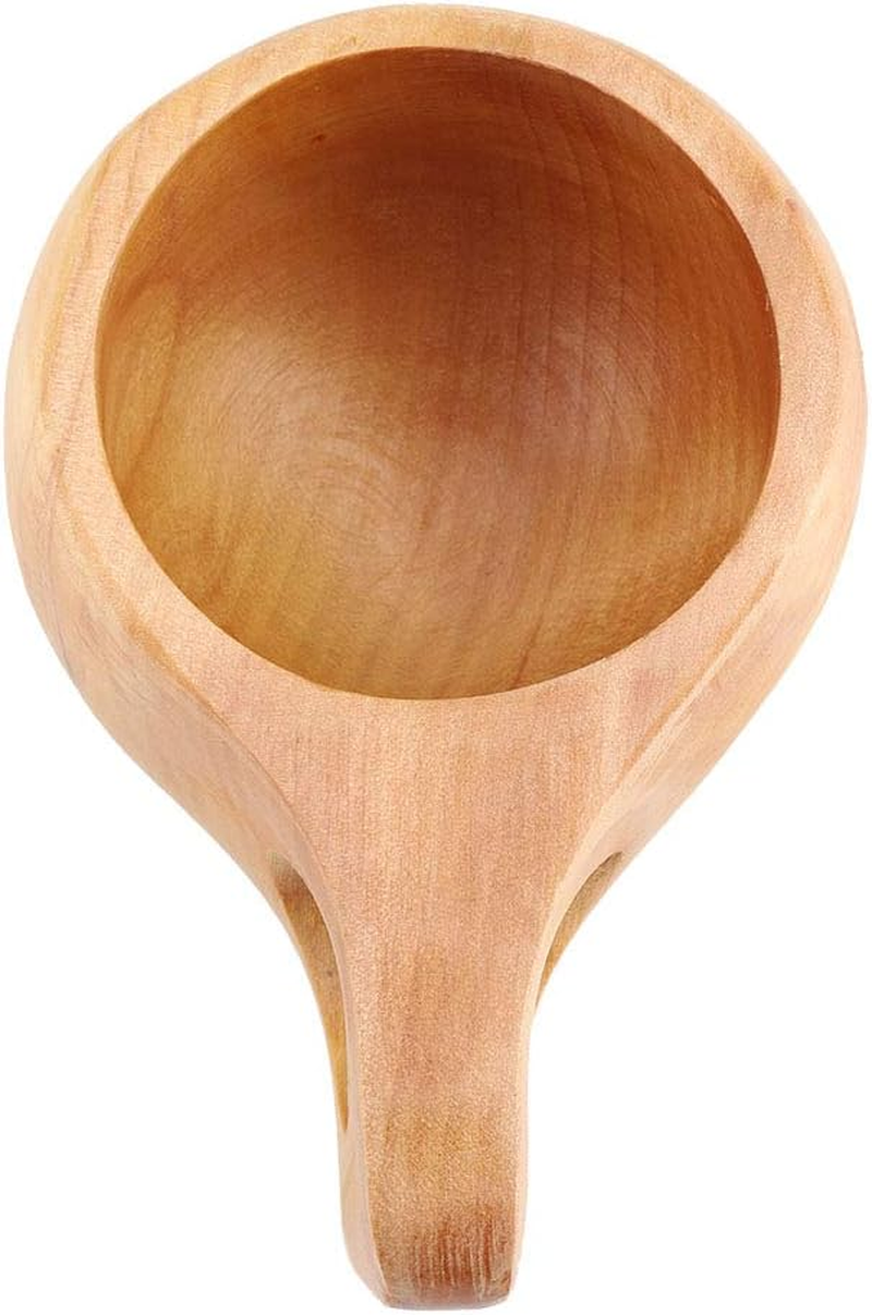 Wooden Tea Cups, Portable Wooden Coffee Cups, Wooden Cups with Handles, Suitable for Outdoor Cam, Adventure, Hiking(Single Hole) image number 3