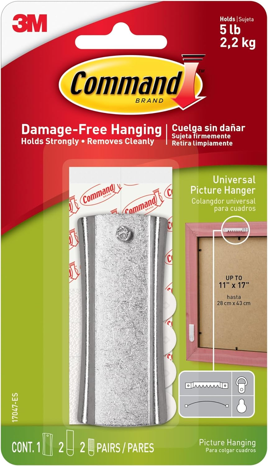 Command PH048-3NA Value Pack Jumbo Universal Picture Hanger, Large, White