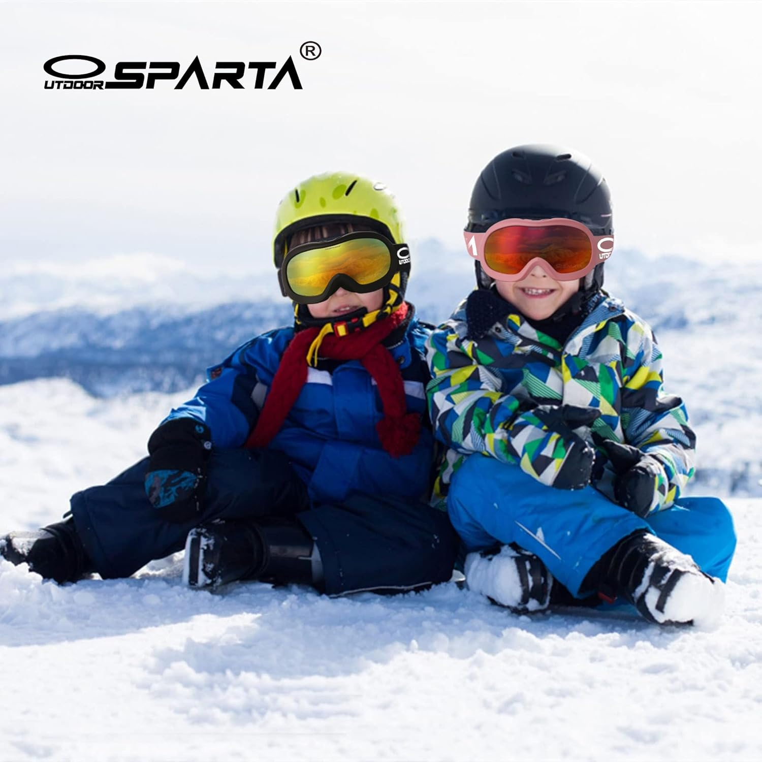 OUTDOOR SPARTA Kids Ski Goggles, Kids Snowboarding Goggles for Boys Girls Toddler Age 3-14 with 100% UV Protection image number 1