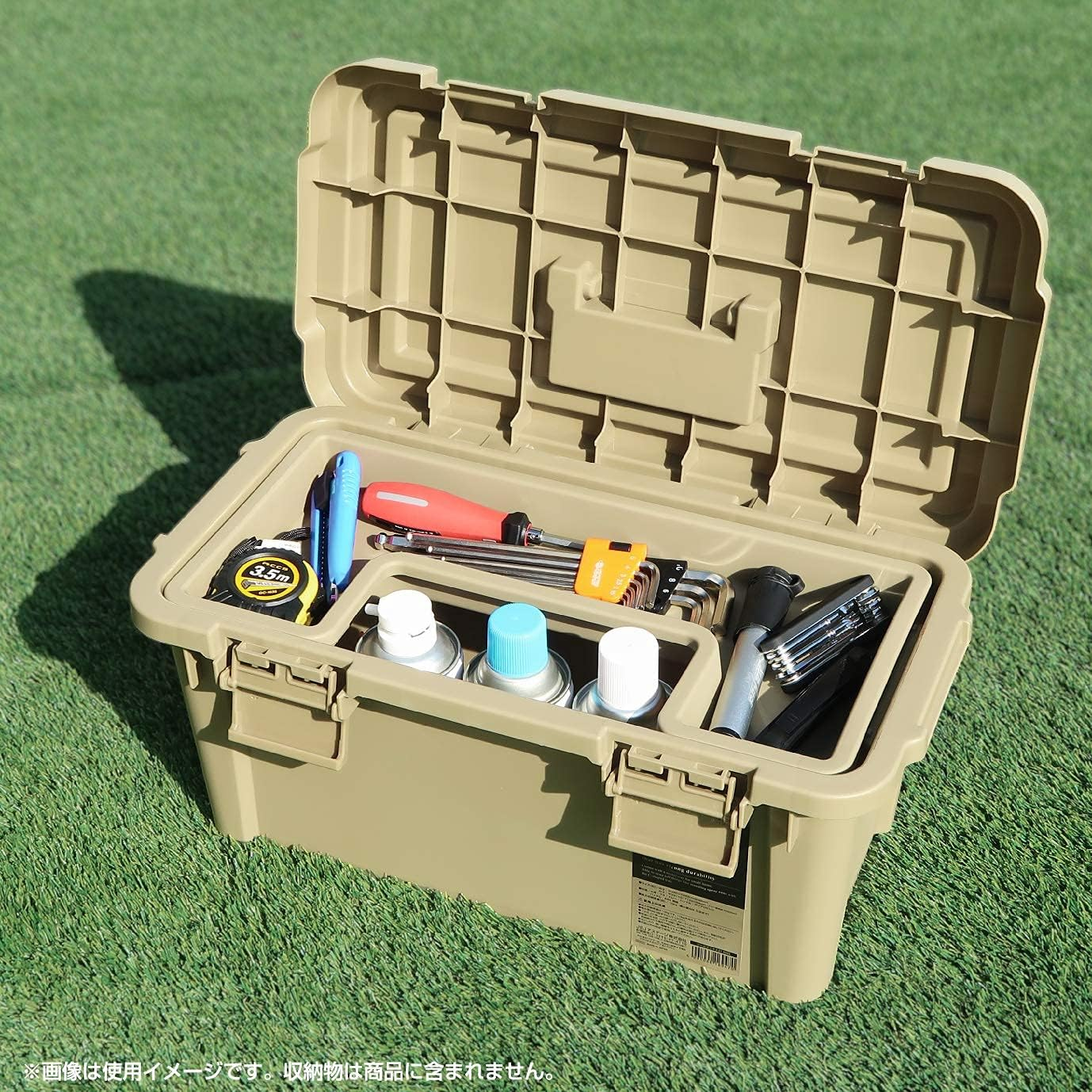 JEJ Astage ST490S S Series Tool Box, Storage Box, Made in Japan, Outdoor Storage, Camping, Sand Beige, Width 19.3 X Depth 10.0 X Height 9.4 Inches (49 X 25.5 X 24 Cm) image number 4