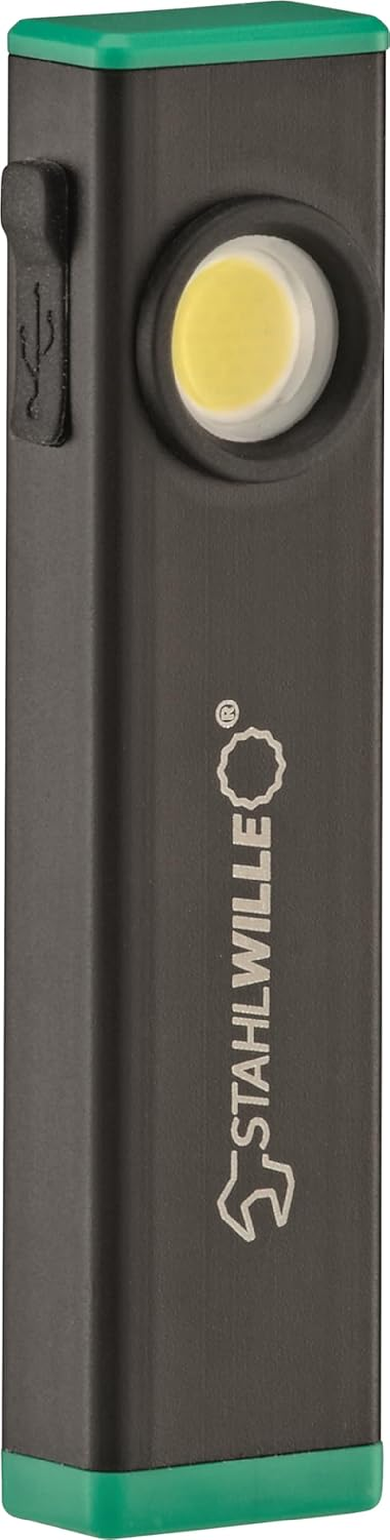 STAHLWILLE Mini LED Work Light 13134 with Retaining Clip and Magnet, up to 500 Lumen, 3 Hours Light Time, Integrated Battery, USB-C Torch, Black image number 3