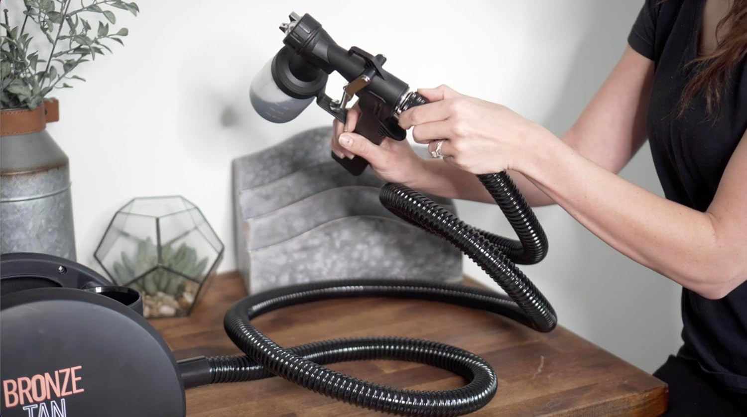 Bronze Tan Replacement Gun for HVLP Spray Tan Machine with 200Ml Cup - for DHA Solution - Adjustable Flow image number 4