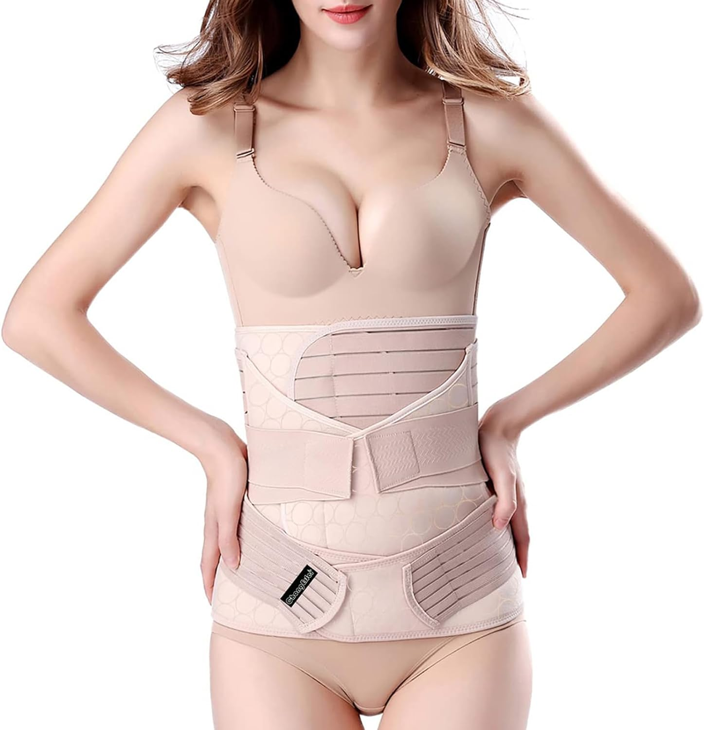 Chongerfei Postpartum Support Recovery Belly Wrap Waist/Pelvis Belt Body Shaper Postnatal Shapewear