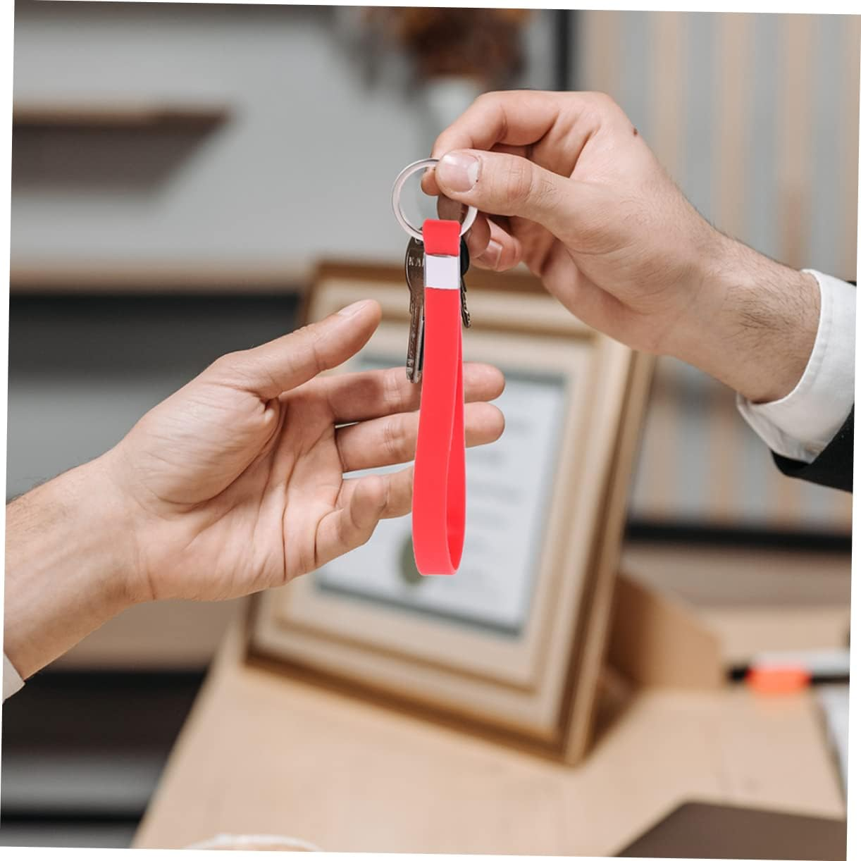 KOMBIUDA 24Pcs Silicone Bracelets Bulk Keychains Wristband Design Silicone Keychain Bracelet for Party Favors Decorative Wristlet for Women image number 3