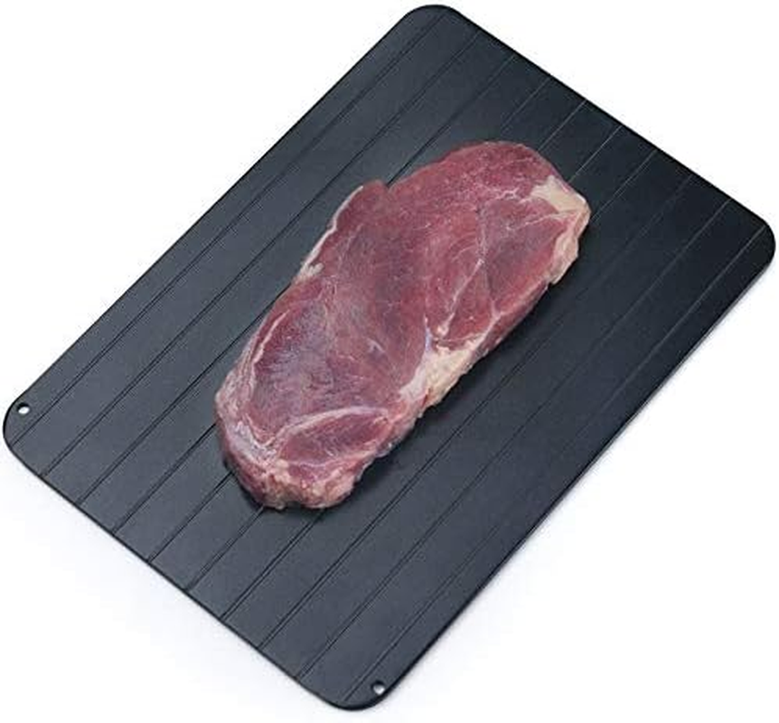 Magic Metal Plate Defrosting Tray Safe Fast Thawing Tray for Frozen Meat, Fish, Chicken & Seafood, Reusable & Durable Kitchen Defrosting Tool, Premium Kitchen Gadget with Quick Thaw in Minutes (L) image number 6