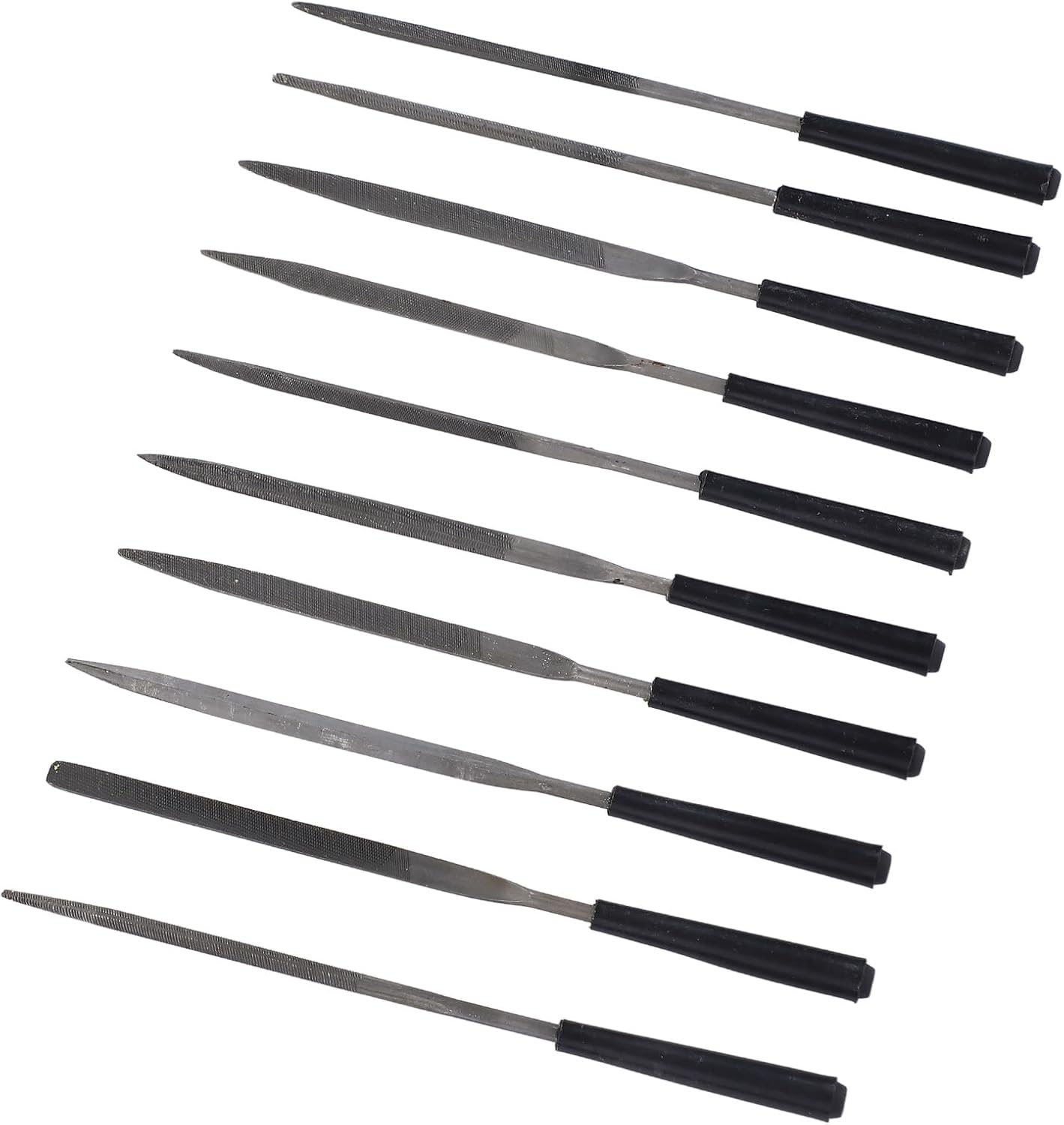 Guitar File Kit Metal Multi Purpose Set of 10 Fret Needle Luthier Musician Repair Tool Ideal for Guitar Parts image number 3
