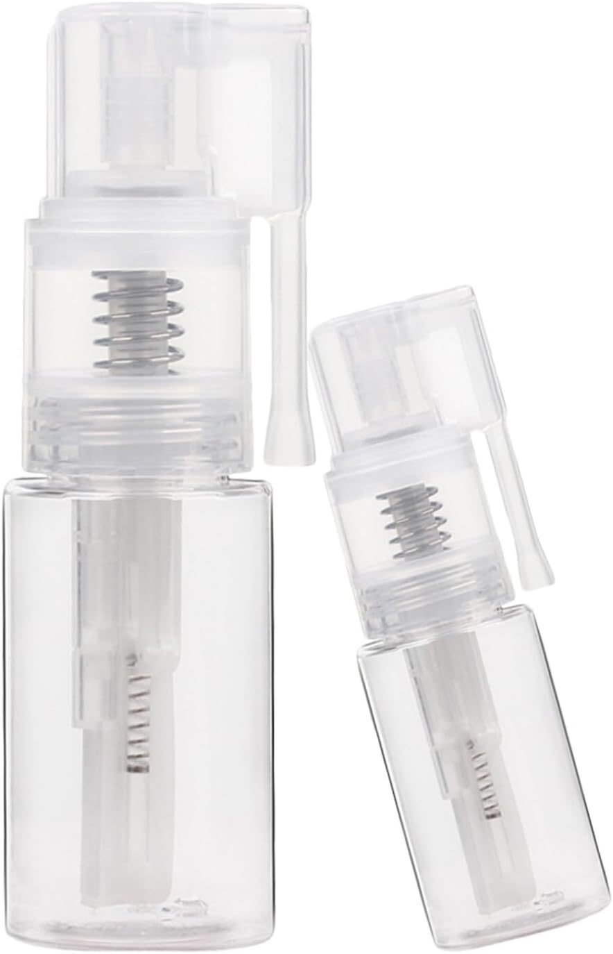 TOPPERFUN 2Pcs Clear Refillable Spray Bottles Ergonomic Mist Sprayer for Medical Powder and Oral Use Travel Makeup Liquid Container for Outdoor Sub Bottles image number 1