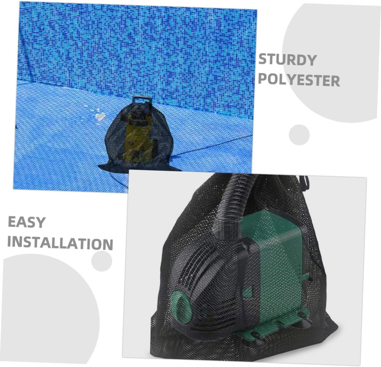 Large Filter Bag with Drawstring High-Efficiency Polyester Mesh Pump Protection for Outdoor Ponds and Aquariums Multiuse Water Filtration Strainer for Enhanced Purity image number 6