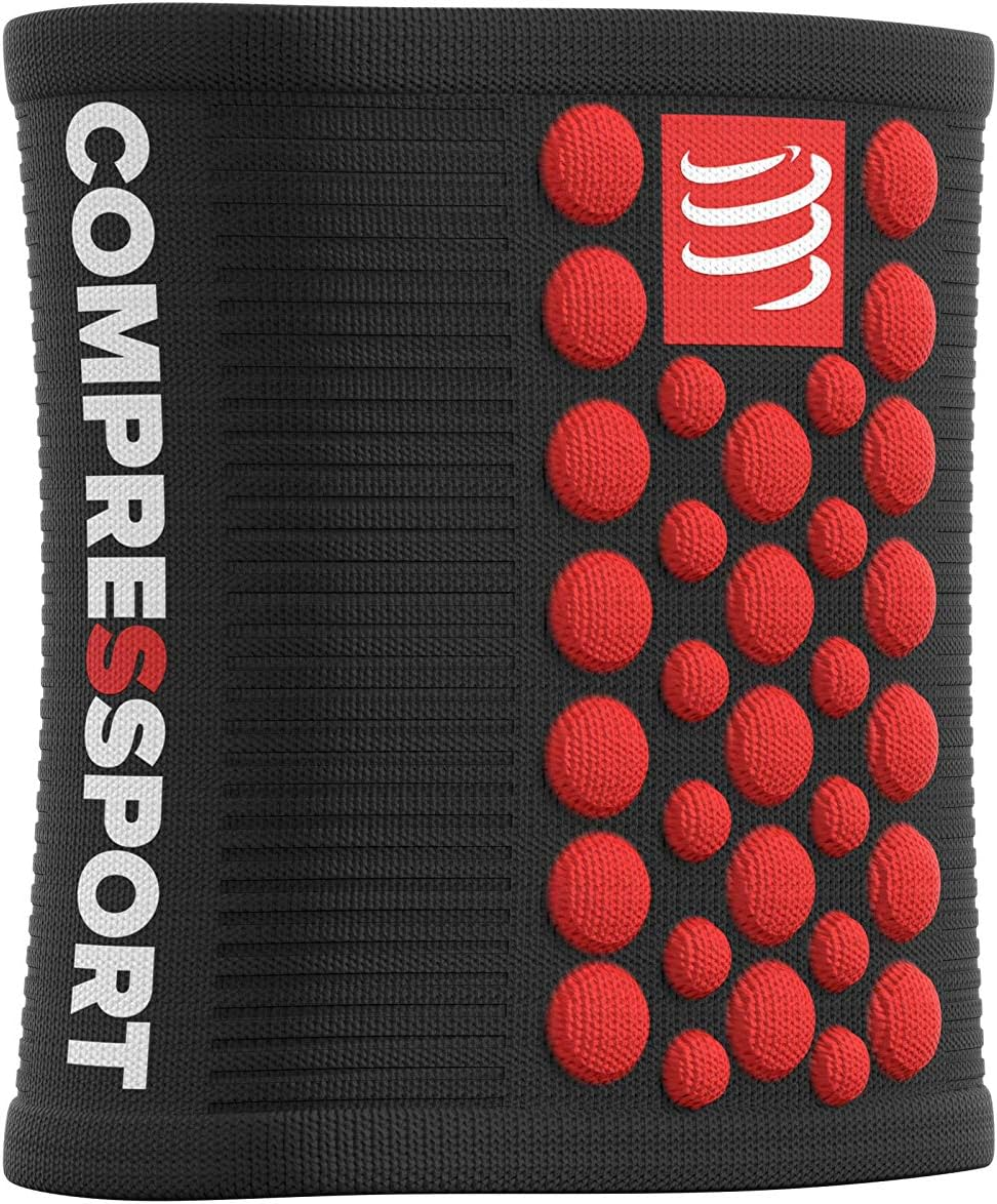 COMPRESSPORT Unisex Sweatbands 3D.Dots Mu Equera Antitranspiraction Multideporte, White Red, Talla Unica UK