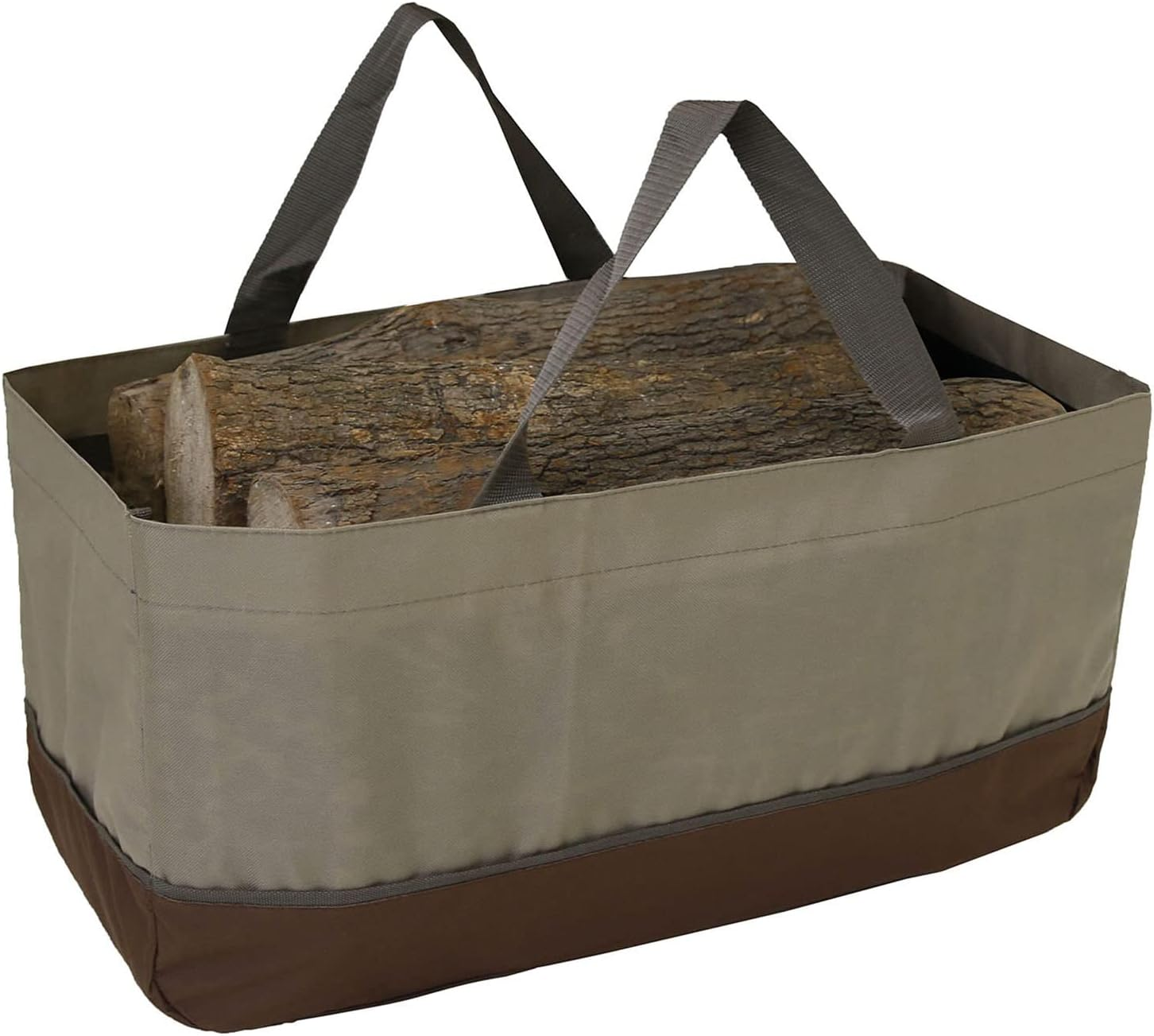 Firewood Log Carrier Large Firewood Bag Wax Canvas Log Carrier Tote High Capacity Durable Fire Wood Holder Bag Fireplace Accessories image number 2
