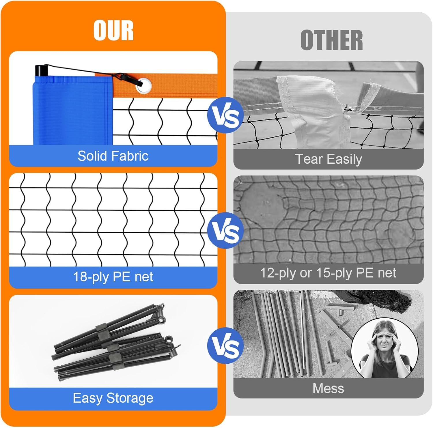 Small Mini Pickleball Net 5FT Portable Game Pickleball Practice Net for Driveway, Outdoor Indoor Pickle Ball Equipment Dink Training Aid image number 5