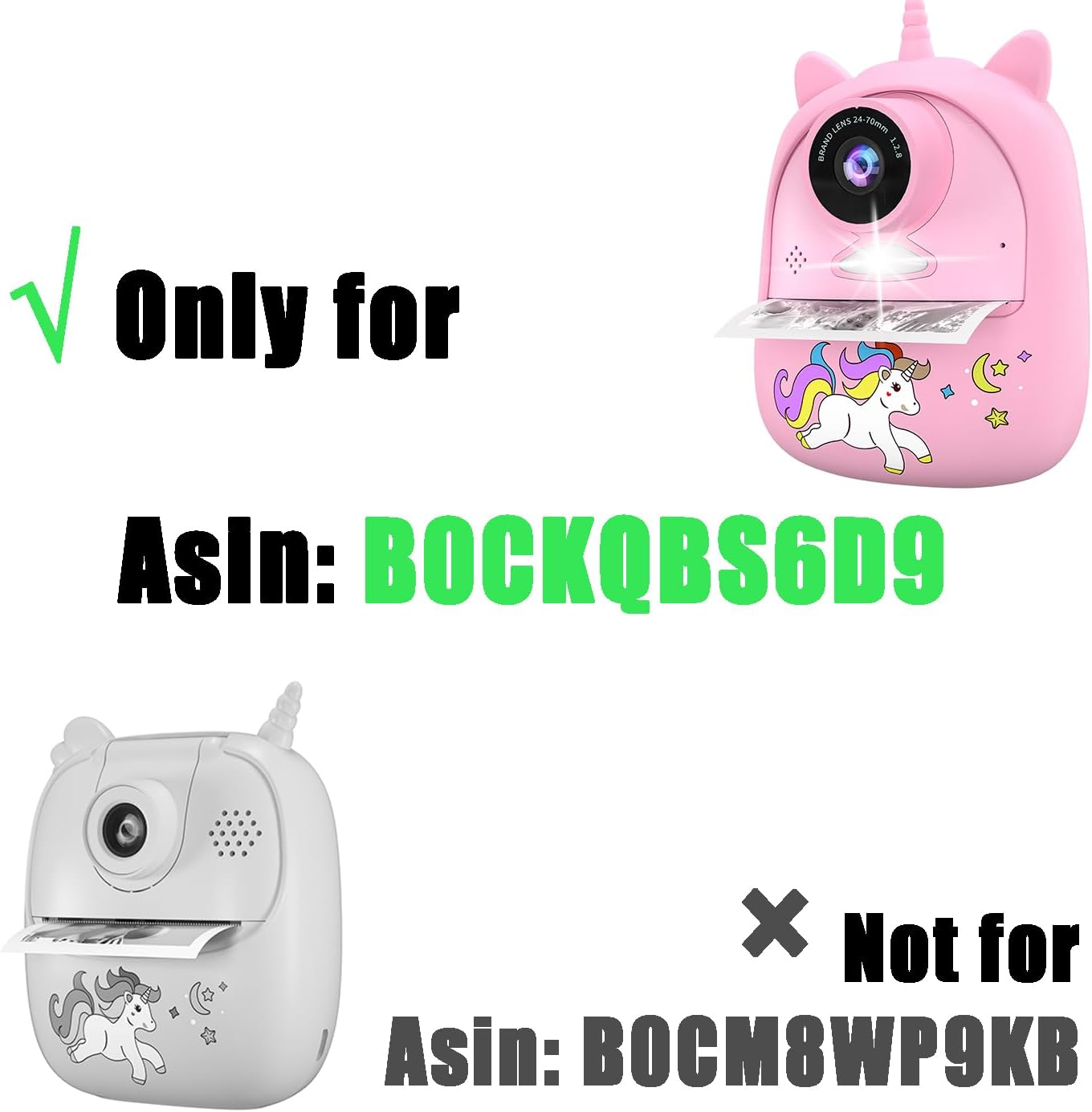 Kids Instant Camera Refill Print Paper- Photo Printer Thermal Paper Rolls Instant Print Camera Refill-Paper (10Paper) image number 1