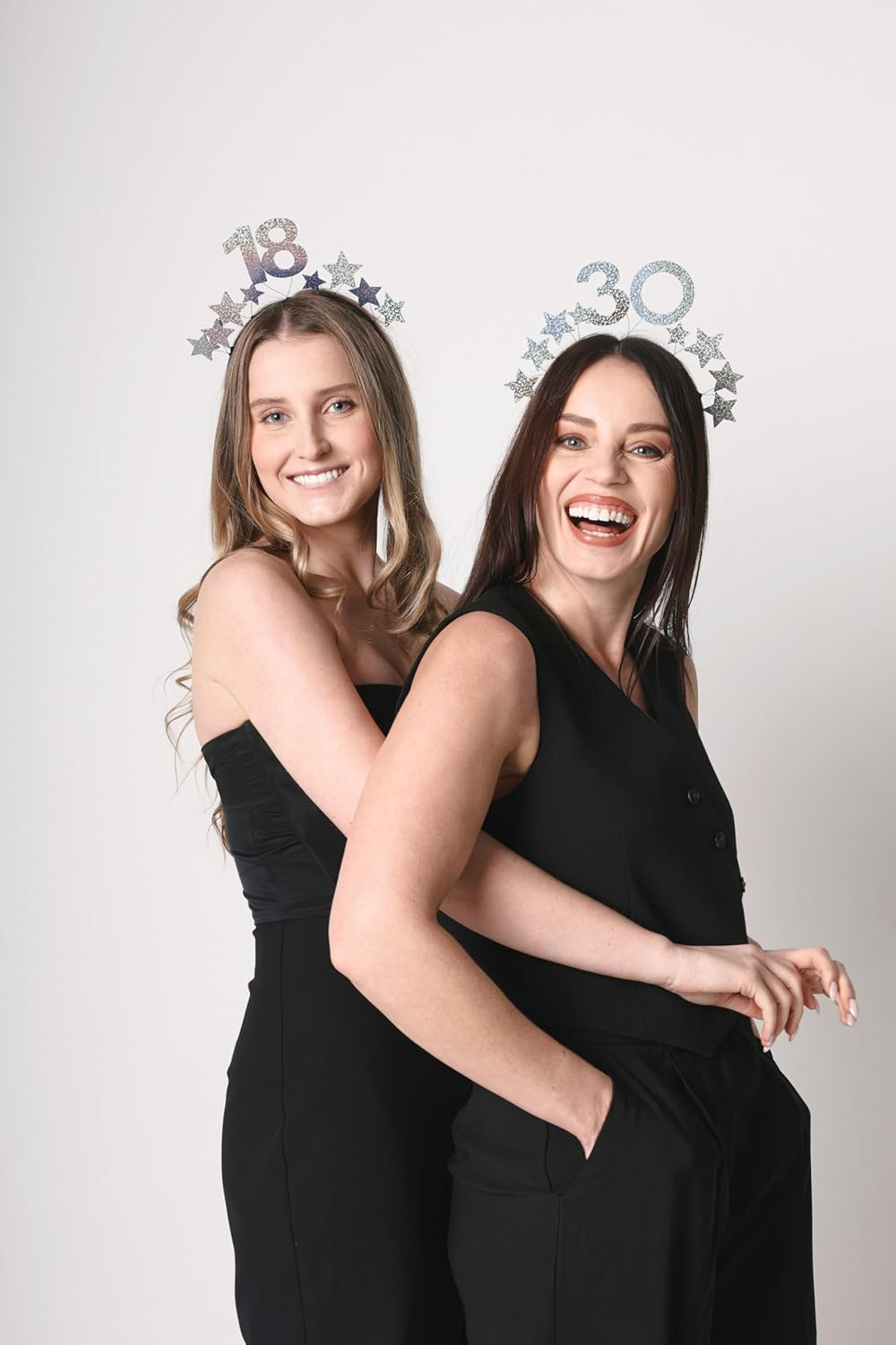 Libetui Glamorous Headband 30Th Birthday Women Sparkling Stars Silver Headband Costume Gift 30Th Birthday Crown Headpiece Star Glitter, One Size image number 2