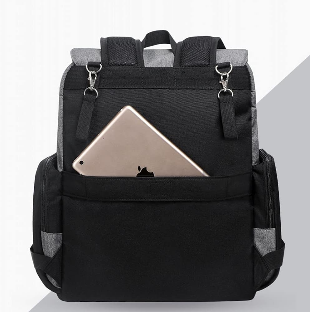 Land Diaper Bag Multi-Function Waterproof Travel Backpack Nappy Bags Insulated Compartment Pockets Wipes Pocket, Navy Blue, Large image number 2