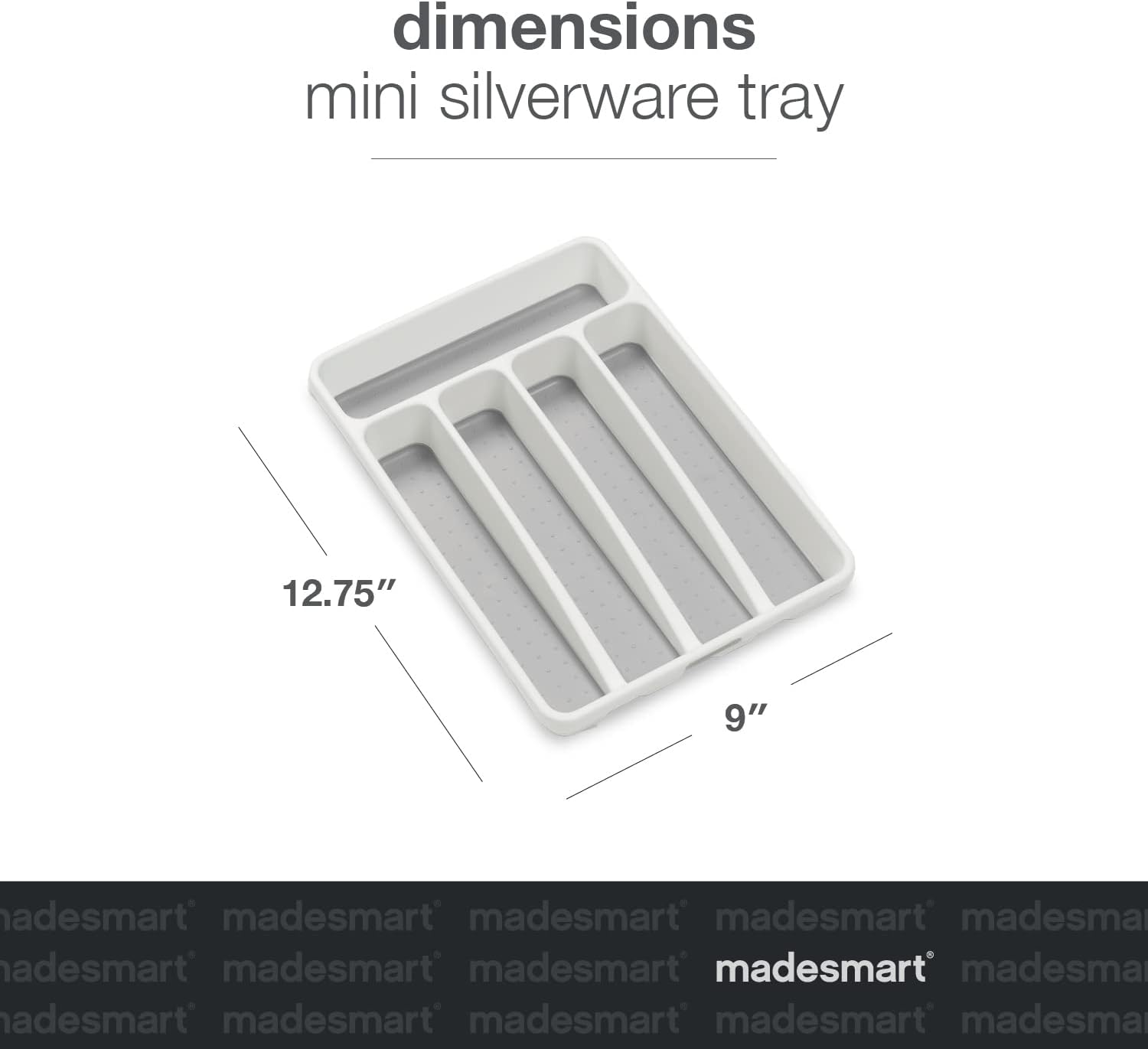 Made Smart Classic Mini Silverware Tray White (29917) - White image number 1