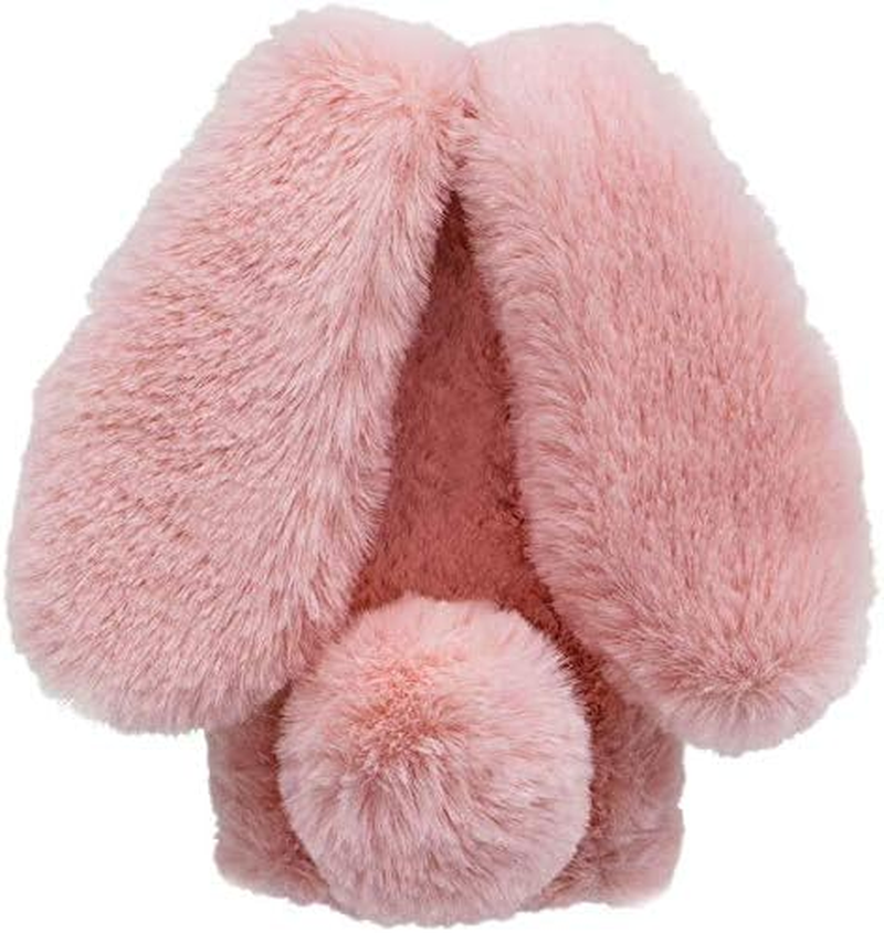 LCHDA Rabbit Case for Iphone SE 2Nd Generation/Iphone 8/Iphone 7(4.7"), Bunny Ear Case for Girls Fuzzy Cute Warm Winter Soft Furry Fluffy Fur Hair Plush Protective TPU Bumper Skin Cover - Pink - Black image number 4