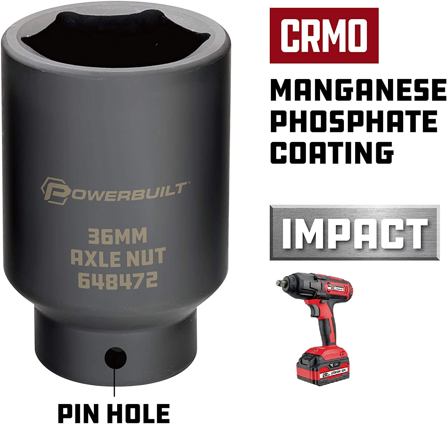 Powerbuilt 648635 Kit 10 Axle Nut Socket Tool Set