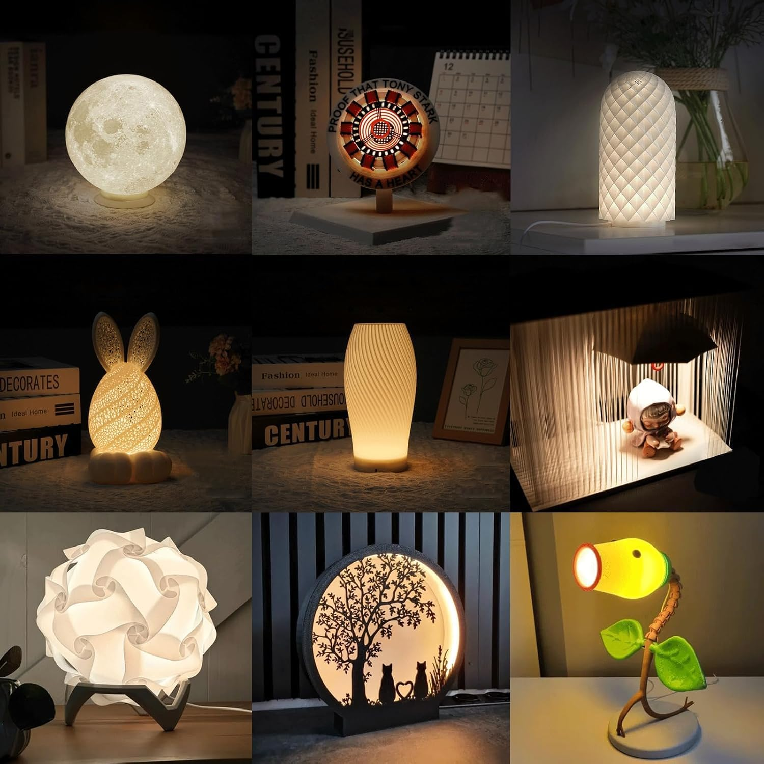 Pack of 2 3D Printer LED Lamp Kit for Lab A1/A1Mini/P1S/P1P/X1C for Crafting Night Light Models and Easy Installation, with USB Adapter, Three Types of White Light (White Style) - A image number 4