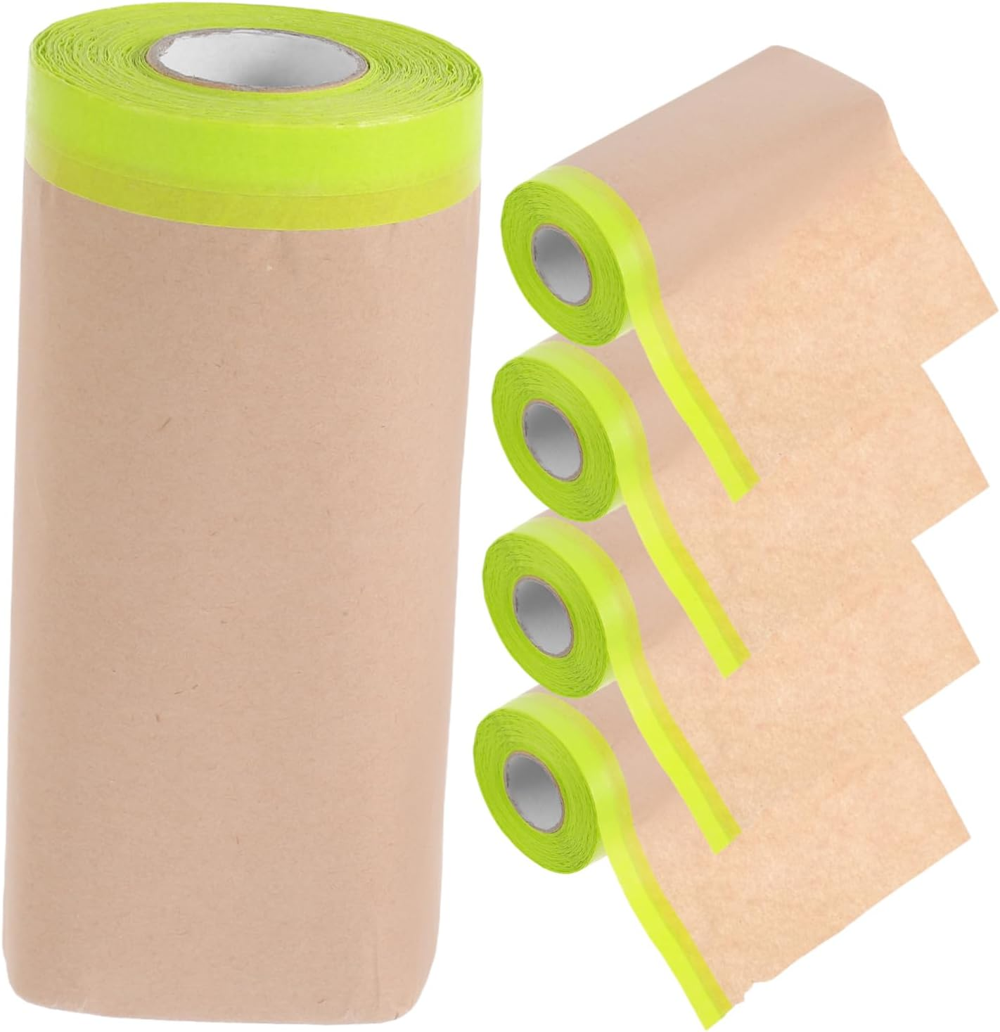 TEHAUX 5Pcs Masking Film Roll Semi Adhesive Paper for Artists Automotive Masking Tape Film Painters Paper Stencil Cutting Template Making Dust Protection for Oil Painting image number 5