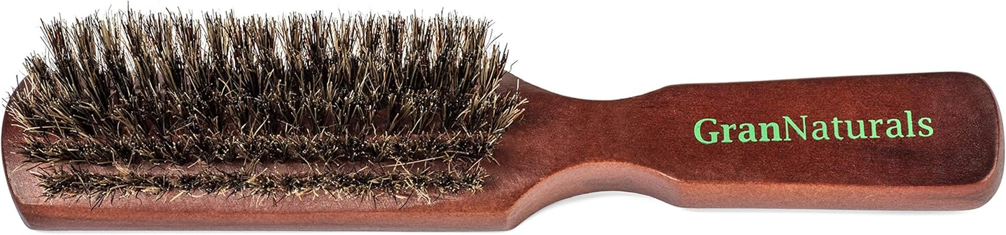 Grannaturals Soft Bristle Hair Brush for Men - Boar Bristle Brush for Styling Beards, Fades, Smoothing Hair and Waves - Natural Wooden Hairbrush image number 1
