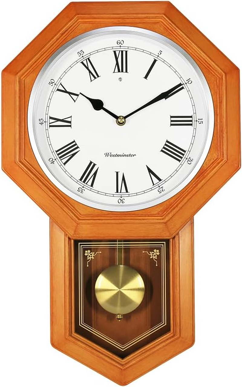 BESTIME 66264A 16-Inch Double Sided Metal Wall Clock with Antique Red Copper.Sturdy Frame,Easy Read,Garden,Home D&eacute;cor,Indoor,Outdoor,Farmhouse,Yard,Station,Office,Photography Props.