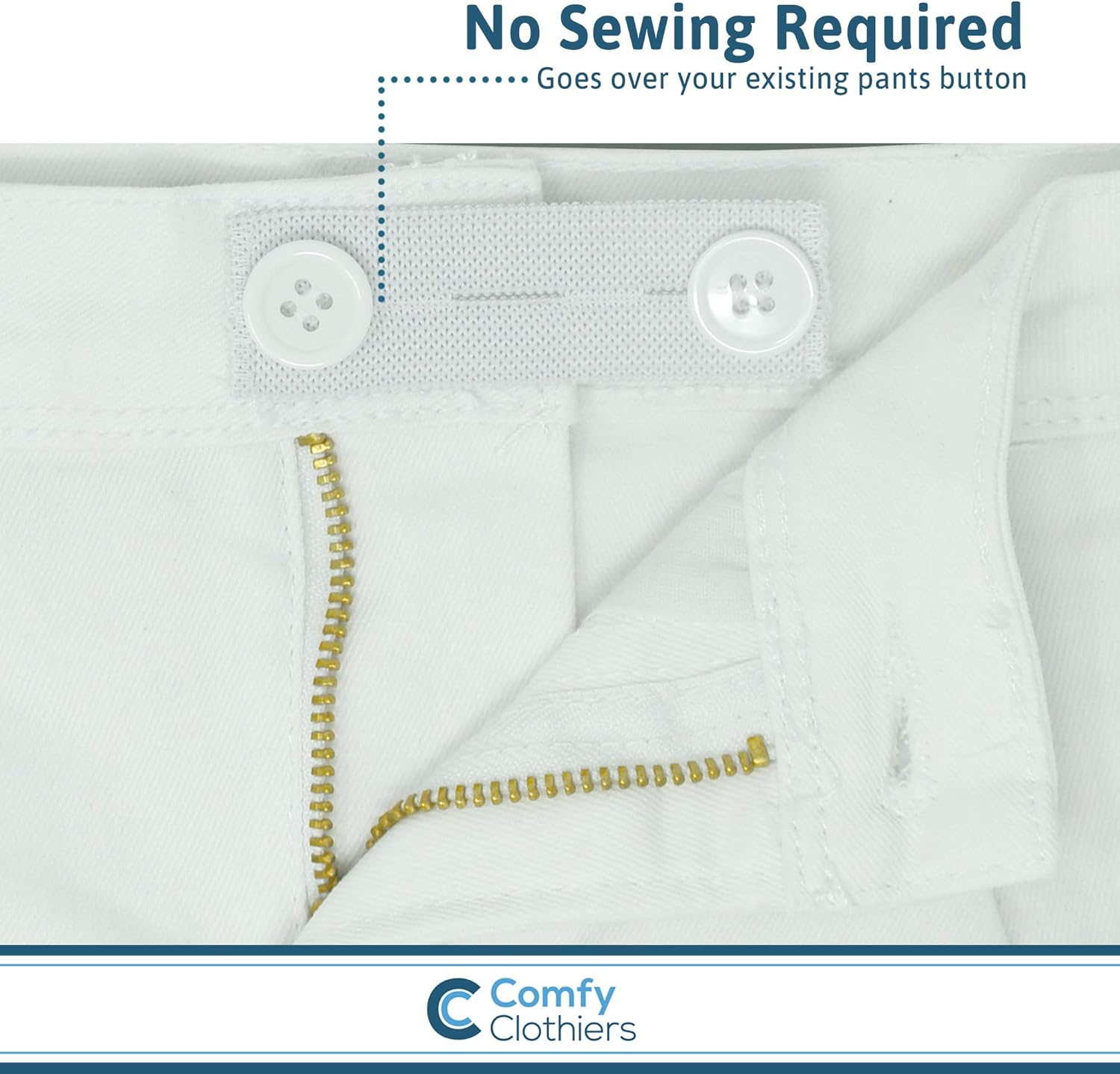 Comfy Clothiers Elastic Waist Extenders for Pants and Shorts image number 6