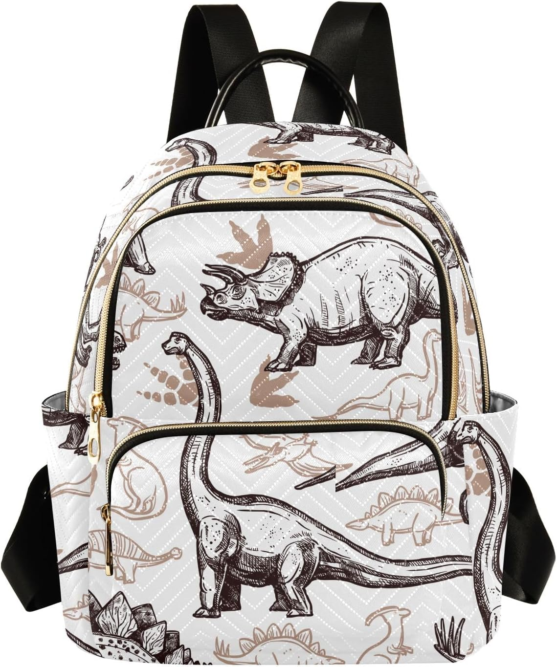 Mini Backpack Purse for Women Lightweight Girls Small Size Animal Dinosaurs Pattern School Teens College Traveling