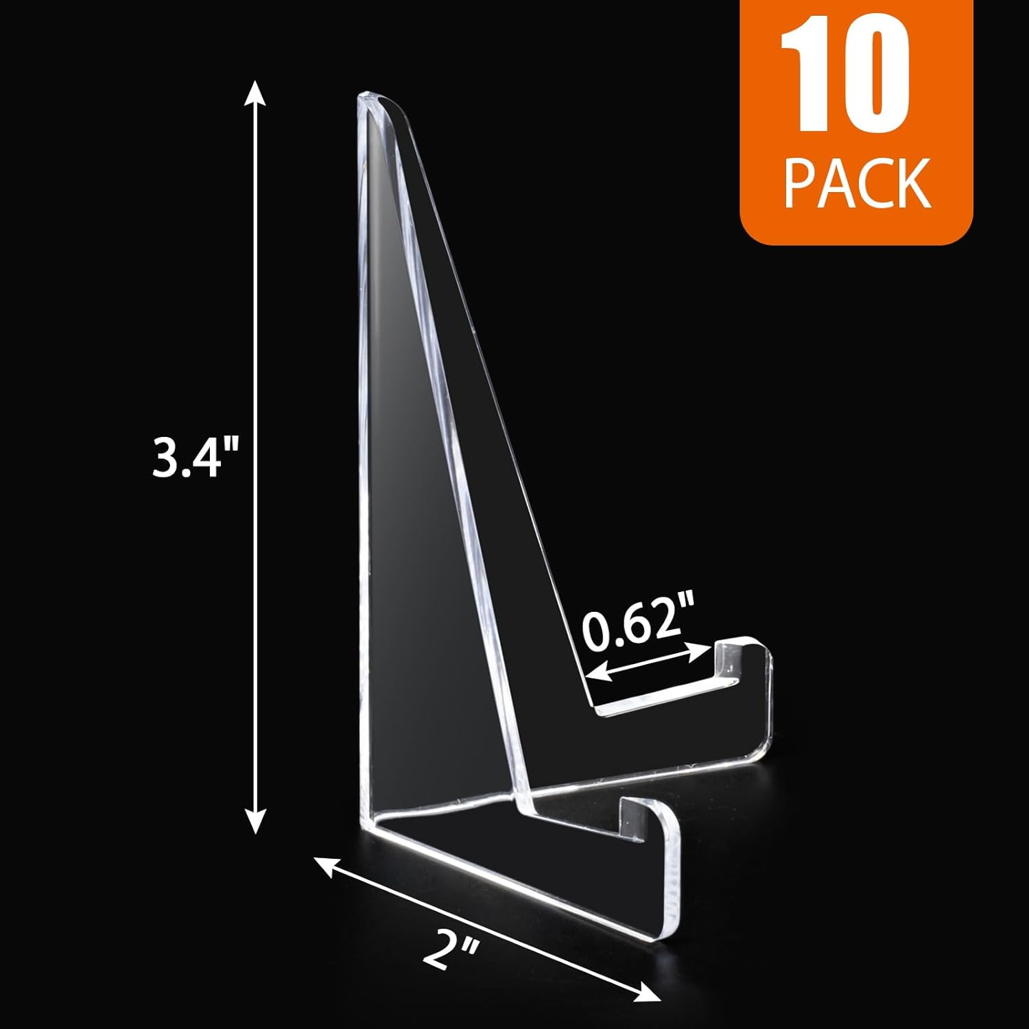 Tutata PSA Graded Card Stands, Trading Card Display Stand Mini Easel Holder, Clear Card Stands for BGS, PSA, SGC Baseball Sports Card- 10 Pack image number 4