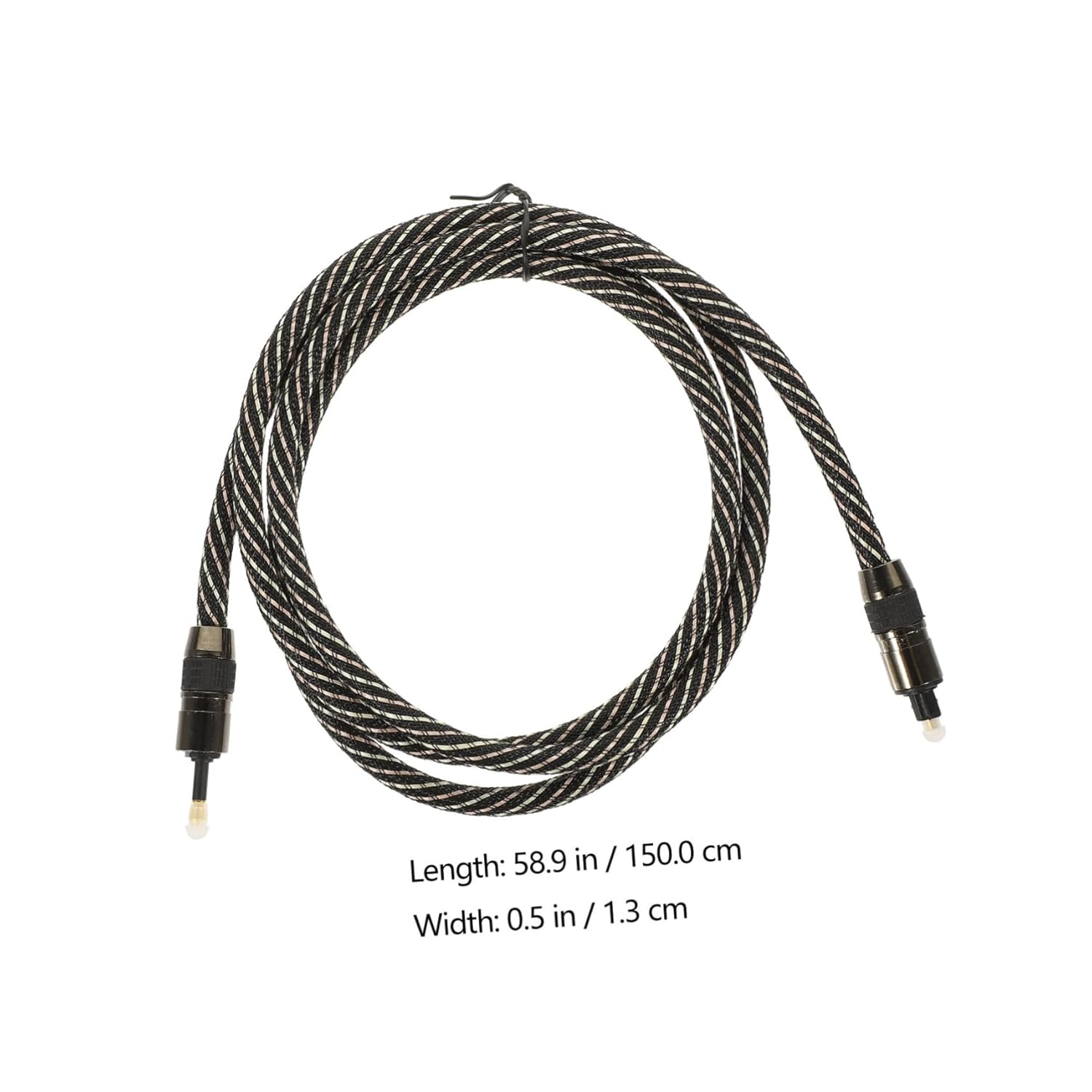 Operitacx Digital Optical Audio Cable 1.5 Meter, Optical Cable for Sound Bar and Tv, Spdif Fiber Optic Cord Compatible Game Console Home Theater Systems